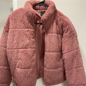 Wild Fable Feathered Cord Puffer Jacket